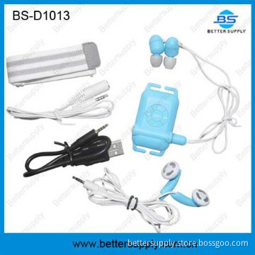 Factory wholesale price for waterproof mp3 with ipx8 waterproof standa